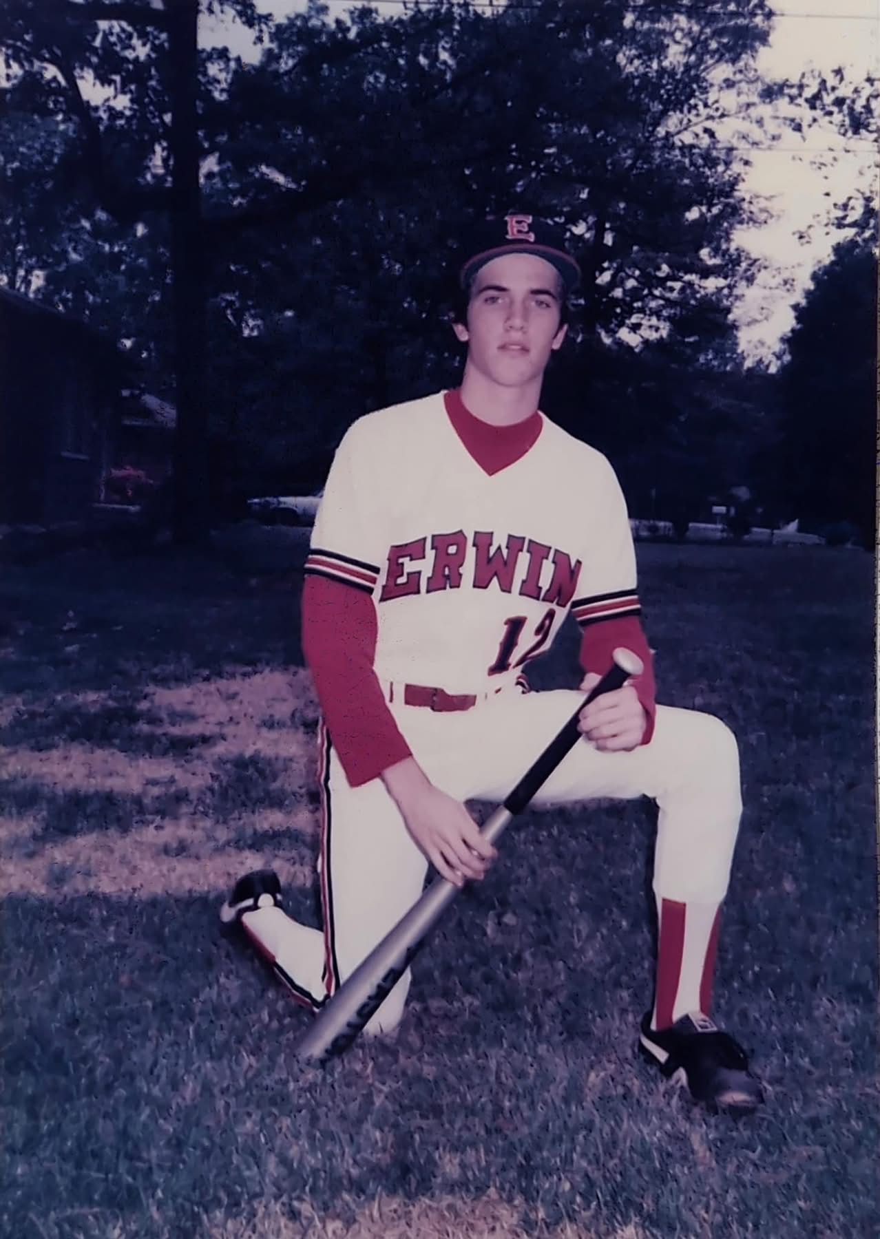 Coach Clay during his high school baseball years
