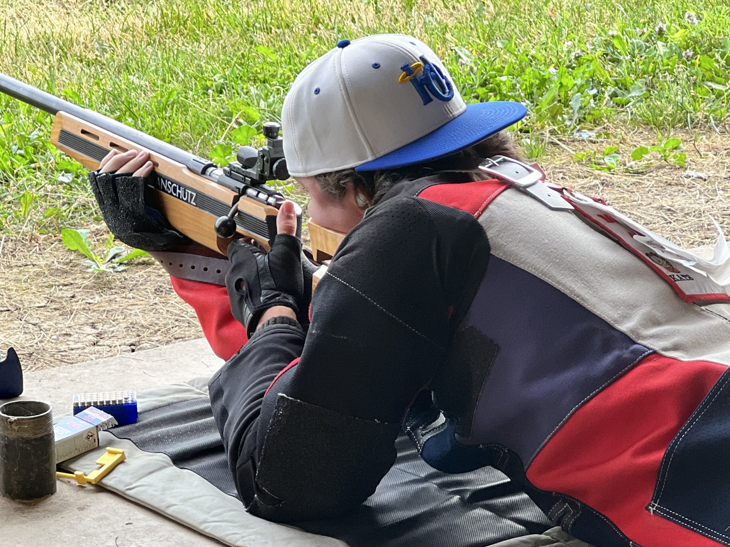 Heritage Christian rifle athlete training on the range